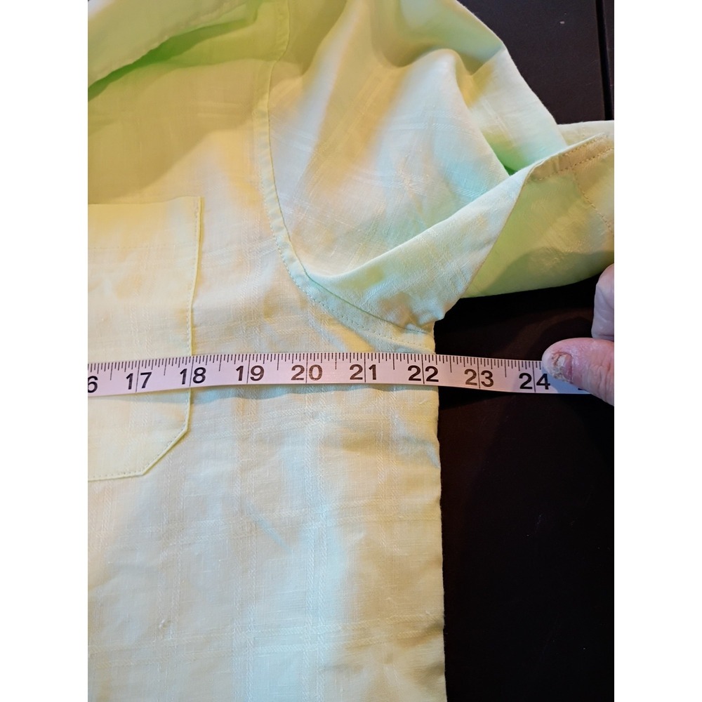 Tommy Bahama Shirt Mens M Mint Green Linen Blend Short Sleeve Breathable Relax - Picture 7 of 8